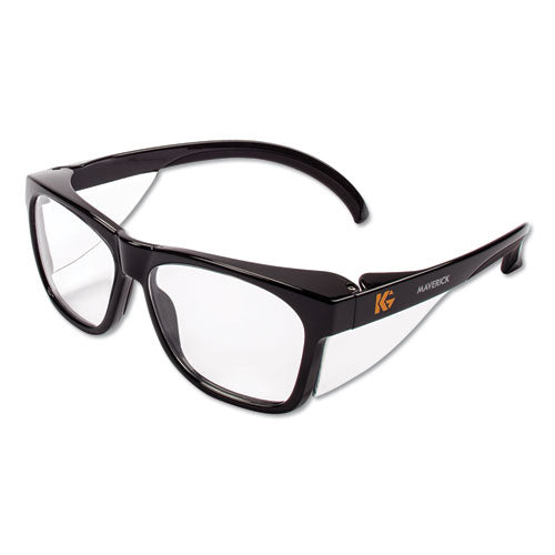 Gafas de seguridad Maverick, transparente/naranja, marco de policarbonato, 12/caja
