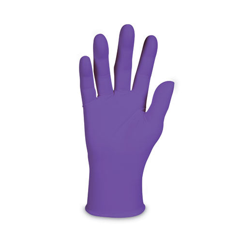 Guantes de examen de nitrilo morados, 242 mm de largo, medianos, morados, 100/caja