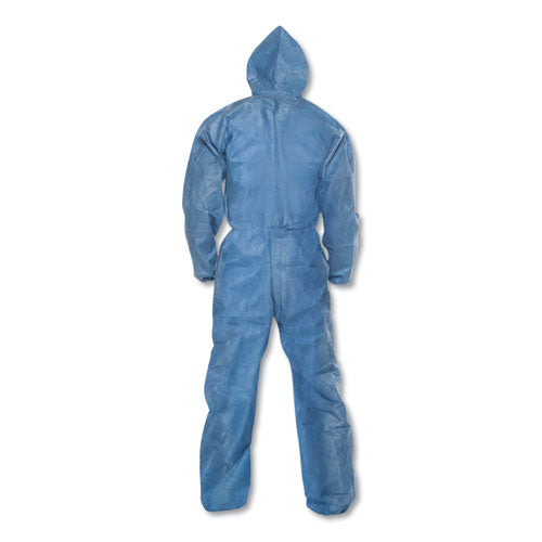 Overoles con capucha A20 con elástico en la parte posterior de la muñeca/tobillo, grande, azul, 24/caja