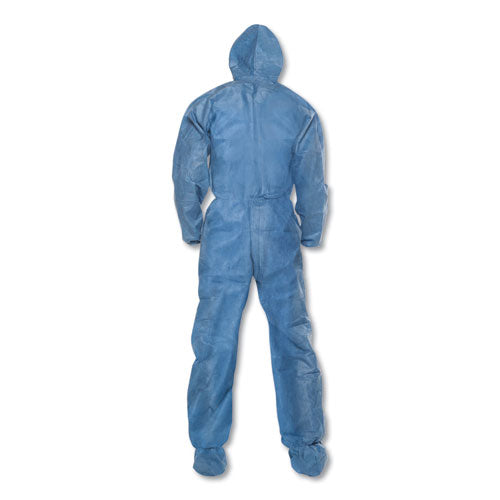 A20 Elastic Back Wrist/ankle, Hood/boots Coveralls, 4x-large, Blue, 20/carton