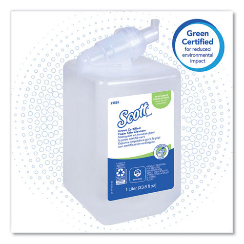 Espuma limpiadora para la piel certificada Essential Green, neutra, botella de 1000 ml, 6/cartón