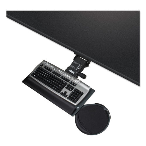 Bandeja para teclado Lift N Lock sin palanca, 19 de ancho x 10 de profundidad, negra