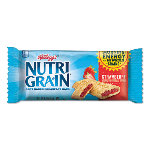 Barras de desayuno horneadas suaves Nutri-grain, arándano, barra de 1.3 oz envuelta en Indv, 16/caja