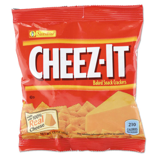 Cheez-it Crackers, original, paquete de 1.5 oz, 45 paquetes/cartón