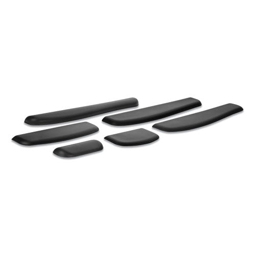 Reposamuñecas de gel para teclados delgados y compactos, 11 x 3,98, negro