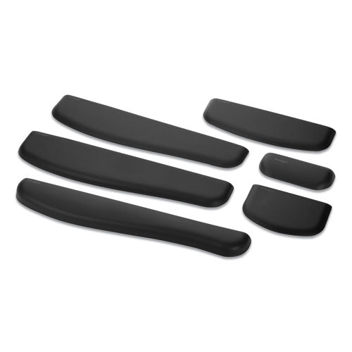 Reposamuñecas de gel para teclados delgados y compactos, 11 x 3,98, negro