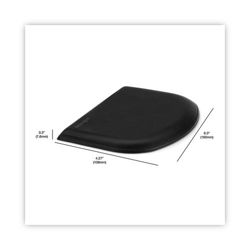Reposamuñecas Ergosoft para ratón delgado/panel táctil, 6,3 x 4,3, negro