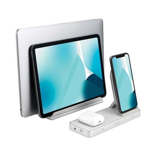 Studiocaddy con carga inalámbrica Qi para dispositivos Apple, Usb-a/usb-c, plateado