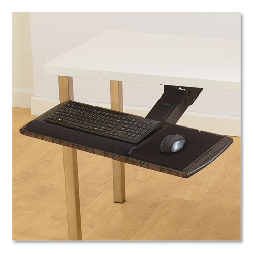 Plataforma de teclado ajustable con sistema Smartfit, 21,25 ancho x 10 profundidad, negro