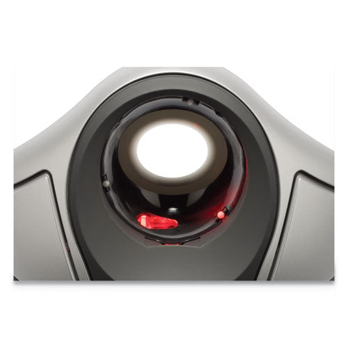 Ratón óptico con trackball Orbit, USB 2.0, uso con la mano izquierda/derecha, negro/plateado