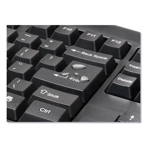 Juego de escritorio inalámbrico Keyboard For Life, frecuencia de 2,4 GHz/alcance inalámbrico de 30 pies, negro
