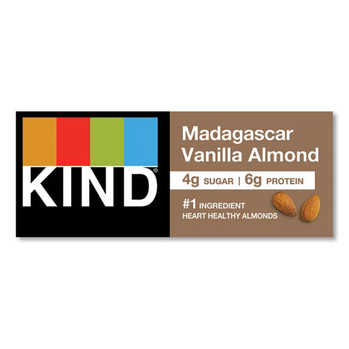 Barra de nueces y especias, almendra de vainilla de Madagascar, 1.4 oz, 12/caja