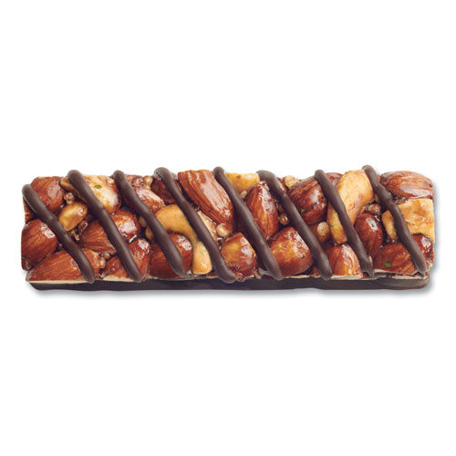 Barra de nueces y especias, menta con almendras y chocolate negro, barra de 1.4 oz, 12/caja