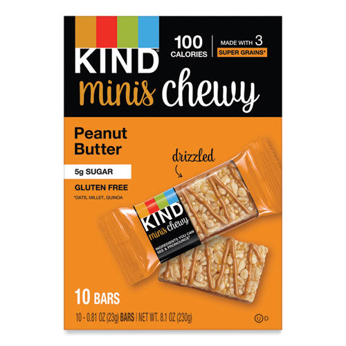 Minis Chewy, mantequilla de maní, 0.81 oz 10/paquete
