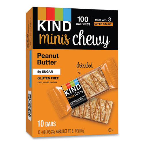 Minis Chewy, mantequilla de maní, 0.81 oz 10/paquete
