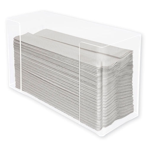 Dispensador de toallas de papel multiplegado, 12,5 x 4,4 x 7, transparente