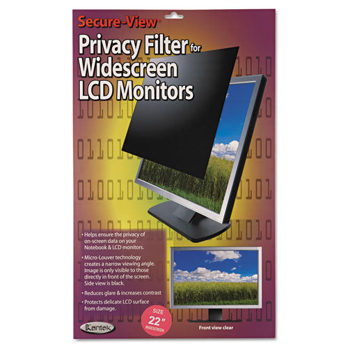 Filtro de privacidad Lcd Secure View para monitor plano de pantalla ancha de 22", relación de aspecto 16:10