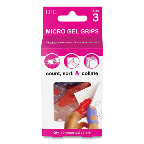 Tippi Micro-gel Fingertip Grips, Tamaño 3, X-pequeño, Surtido, 10/paquete