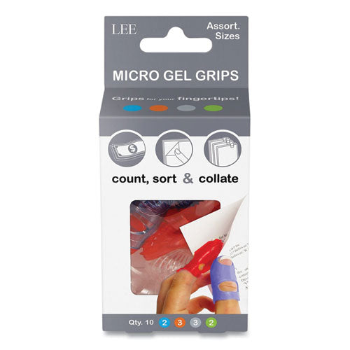 Tippi Micro-gel Fingertip Grips, varios tamaños, 10/paquete