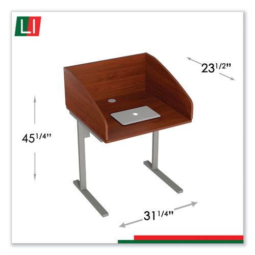 Unidad de inicio Study Carrell, 2 patas, 31,25 x 23,5 x 45,25, cereza