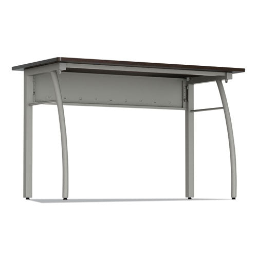 Trento Line Rectangular Desk, 47.25" X 23.63" X 29.5", Mocha/gray