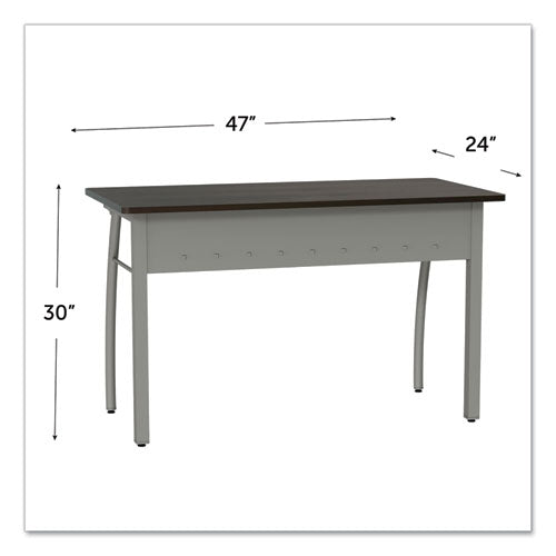 Escritorio Rectangular Línea Trento, 47.25" X 23.63" X 29.5", Moca/Gris