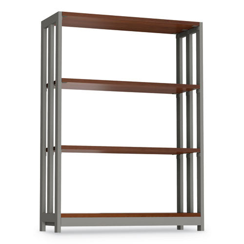 Librería Trento Line, tres estantes, 31,5 ancho x 11,5 profundidad x 43,25 alto, cerezo