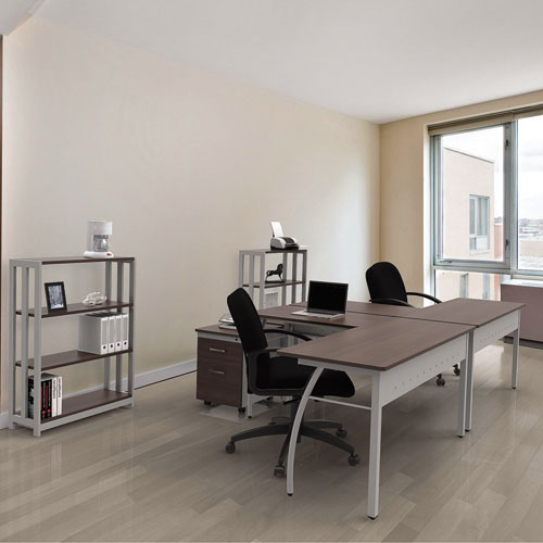 Escritorio Trento Line en forma de L, 59.13" x 59.13" x 29.5", cereza