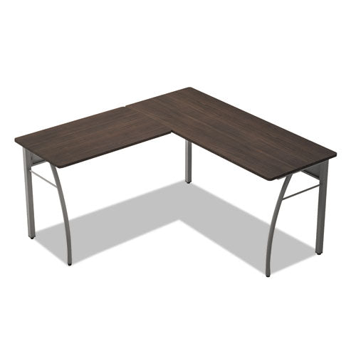 Escritorio Trento Line en forma de L, 59.13" X 59.13" X 29.5", Mocha/gris