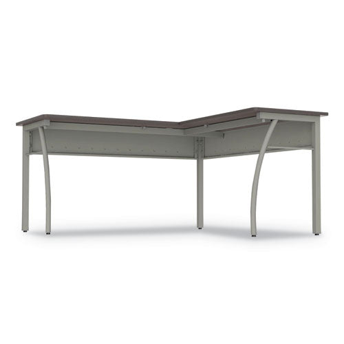 Escritorio Trento Line en forma de L, 59.13" X 59.13" X 29.5", Mocha/gris