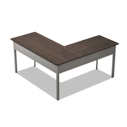 Escritorio Trento Line en forma de L, 59.13" X 59.13" X 29.5", Mocha/gris