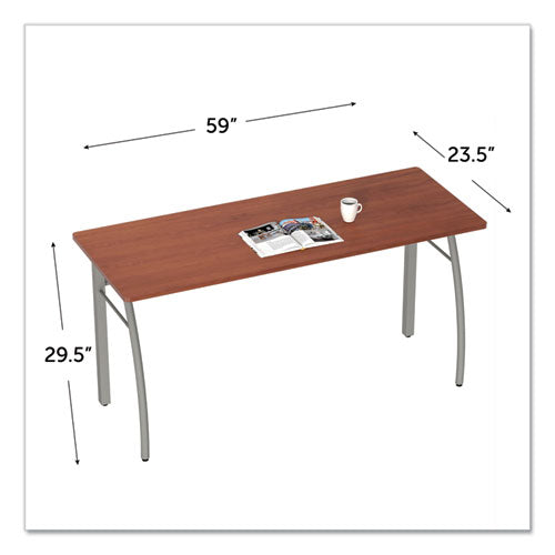 Escritorio rectangular Trento Line, 59.13" x 23.63" x 29.5", cereza