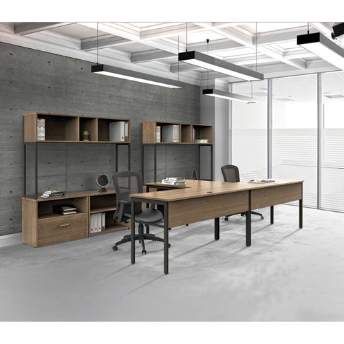 Urban Series Desk Workstation, 59" X 23.75" X 29.5", Ash