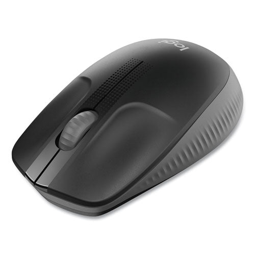 M190 Wireless Optical Mouse, 2.4 Ghz Frequency/33 Ft Wireless Range, Left/right Hand Use, Black/gray