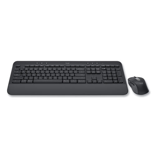 Combinación de teclado y mouse inalámbricos Signature Mk650 para negocios, frecuencia de 2.4 Ghz/alcance inalámbrico de 32 pies, grafito