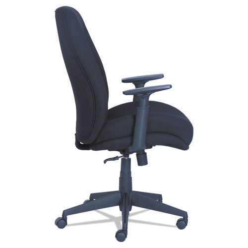 Baldwyn Series Silla de trabajo con respaldo medio, soporta hasta 275 lb, altura del asiento de 19" a 22", color negro