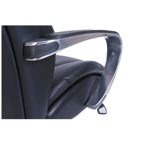 Commercial 2000 Silla ejecutiva con respaldo alto, soporte lumbar dinámico, soporta 300 lb, altura del asiento de 20" a 23", negro, base plateada