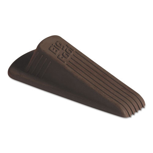 Big Foot Doorstop, No Slip Rubber Wedge, 2.25w X 4.75d X 1.25h, Brown