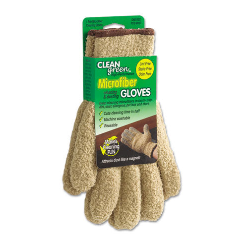 Guantes para quitar el polvo de microfibra Cleangreen, 5" x 10, par