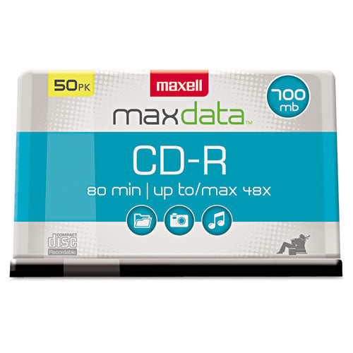 Discos Cd-r, 700 Mb/80 Min, 48x, Spindle, Plata, 50/paquete