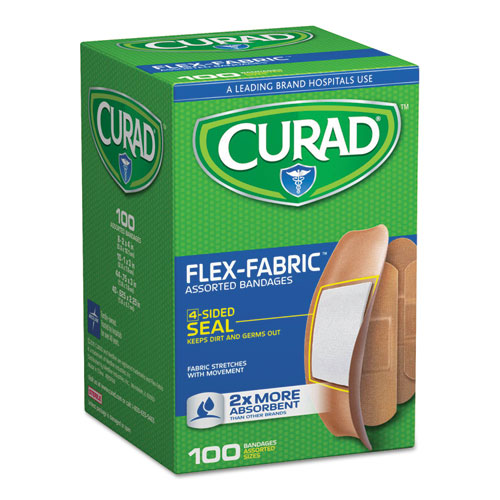 Flex Fabric Bandages, Fingertip, 1.75 X 2, 100/box