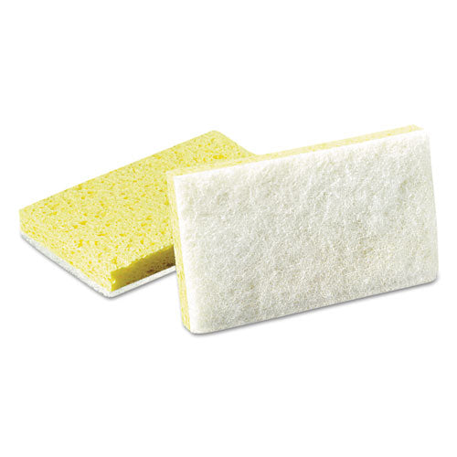 Esponja para fregar de uso liviano, n.º 63, 3.6 X 6.1, 0.7" de espesor, amarillo/blanco, 20 por caja