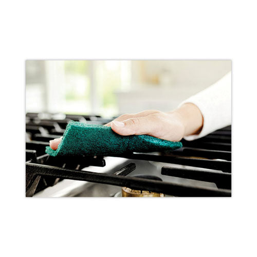 Heavy-duty Scour Pad, 3.8 X 6, Green, 10/carton