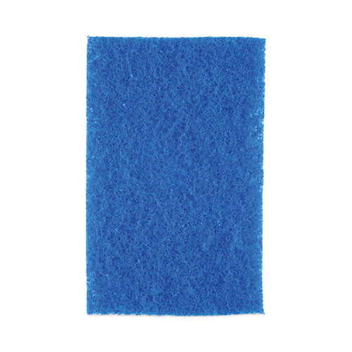 Non-scratch Scour Pads, Size 3 X 6, Blue, 10/carton