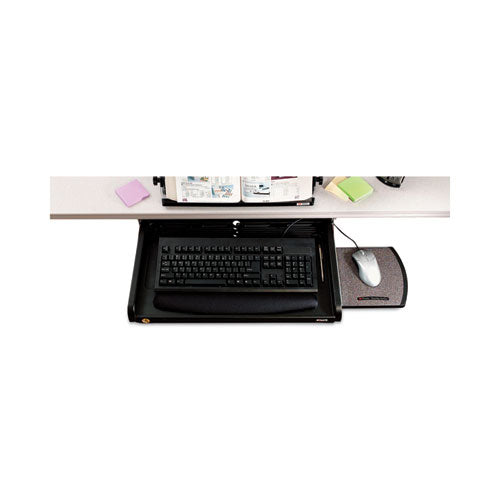 Cajón para teclado debajo del escritorio, 23 de ancho x 14 de profundidad, negro
