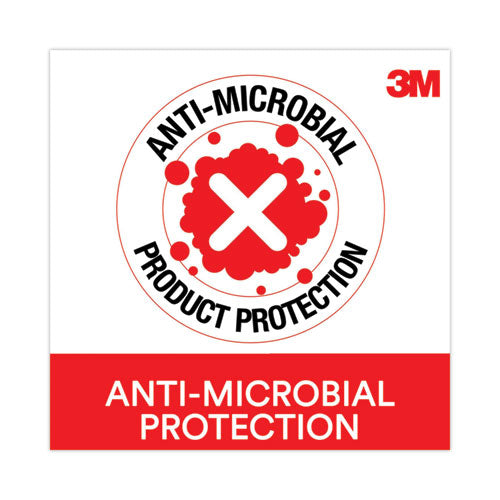 Alfombrilla de ratón de espuma antimicrobiana con reposamuñecas, 8,62 x 6,75, negra