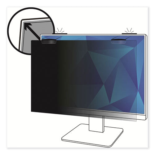 Filtro de privacidad de fijación magnética Comply para monitor plano de pantalla ancha de 23", relación de aspecto 16:9