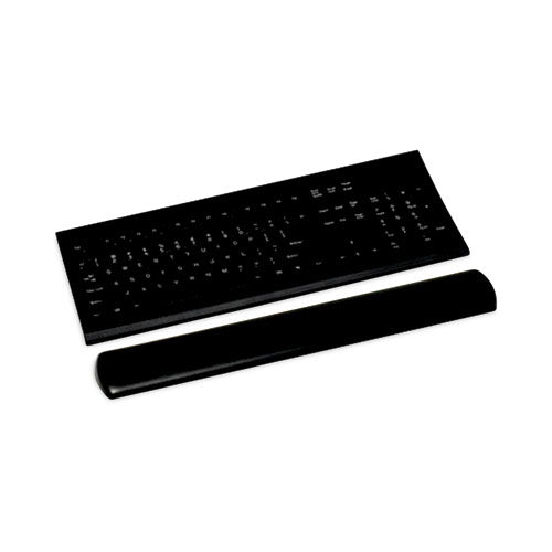 Reposamuñecas grande para teclado con gel antimicrobiano, 19 x 2,75, negro