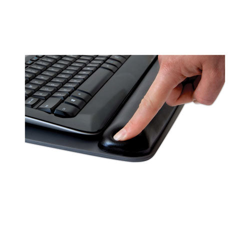 Plataforma de reposamuñecas para teclado con gel antimicrobiano, 19,6 x 10,6, negro/gris/plata