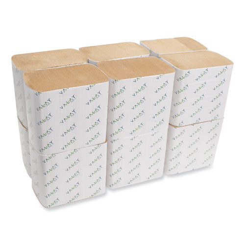 Servilletas interplegadas Valay, 2 capas, 6,5 X 8,25, Kraft, 6000/caja